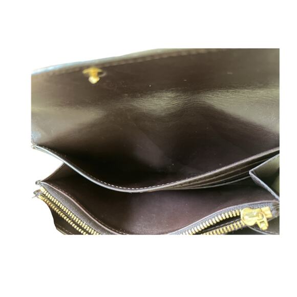 Louis Vuitton Amarante Vernis Monogram Sarah Long Wallet Burgundy Patent - Picture 12 of 16